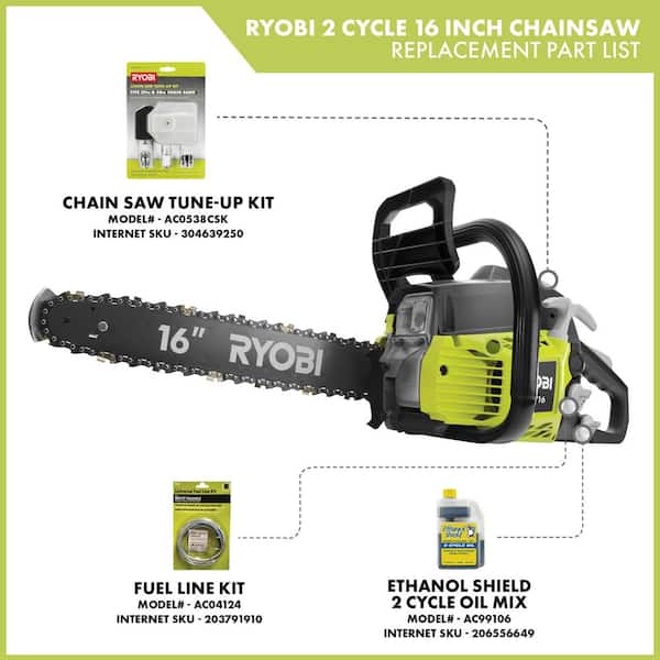16 in. 37cc 2-Cycle Gas Chainsaw with Heavy-Duty Case