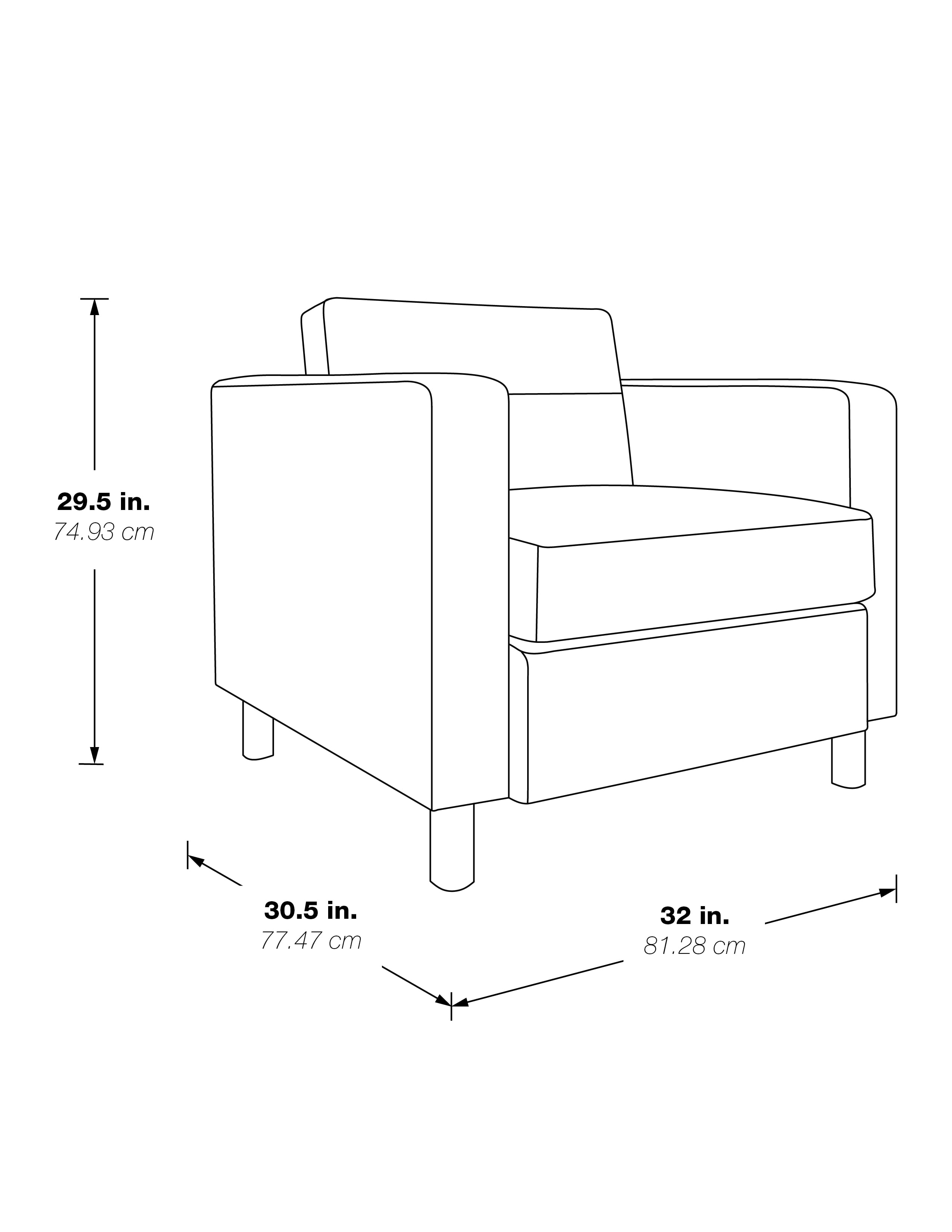 Office Star Products Pacific Armchair In Dillon Black Fabric