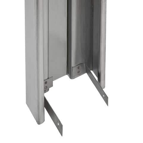 36 in. x 80 in. Gray Flush Steel Vision Light Commercial Door Unit with Hardware