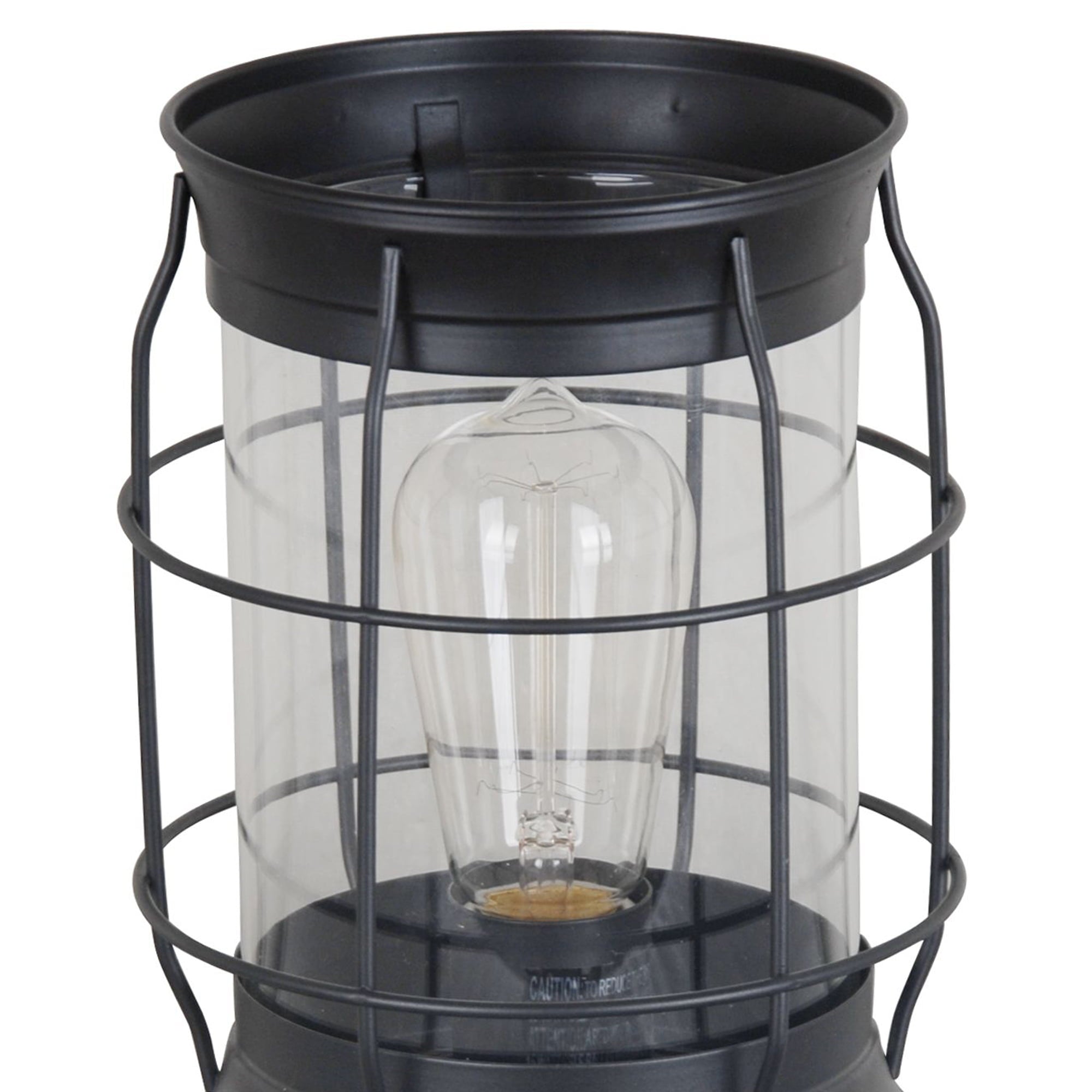 Better Homes & Gardens Modern Bronze Metal & Glass Edison Lantern 9