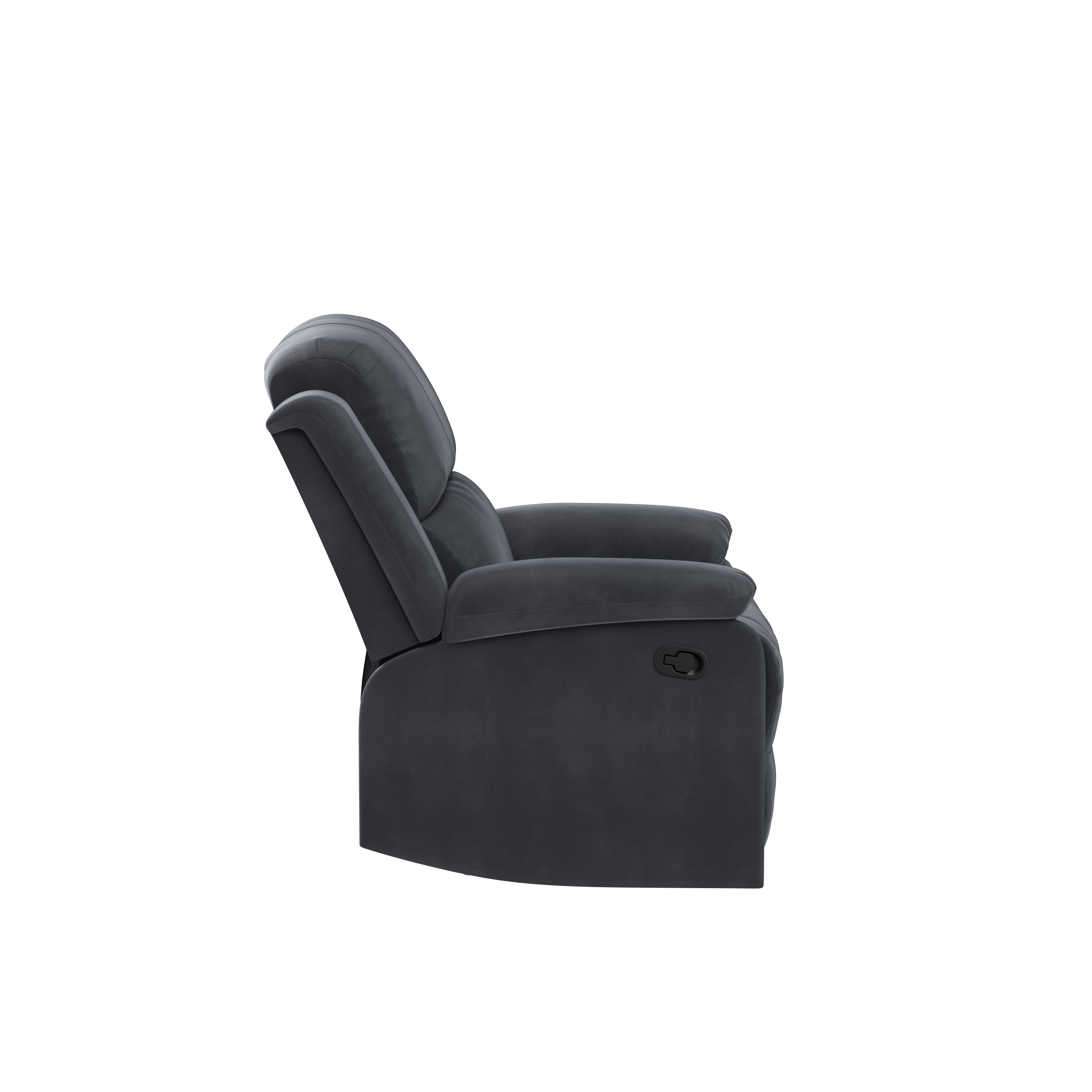 Lifestyle Solutions Reynolds Manual Standard Recliner, Slate Gray Microfiber