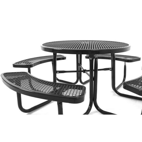 Portable Black Diamond Commercial Park Round Picnic Table