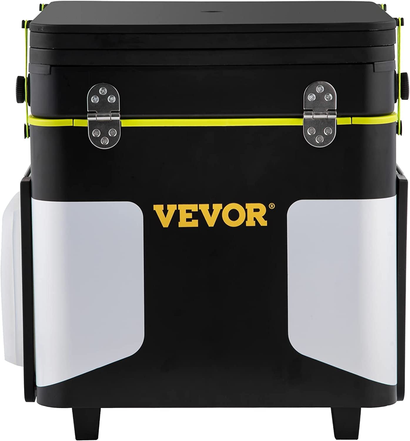 in One Integrated Camping Cooking Station Foldable Outdoor Mobile Kitchen Portable Multifunctional Camp Box w/ Wheels