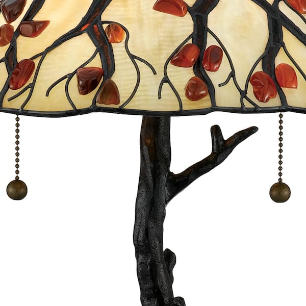 Whispering Wood 25 in. Valiant Bronze Table Lamp
