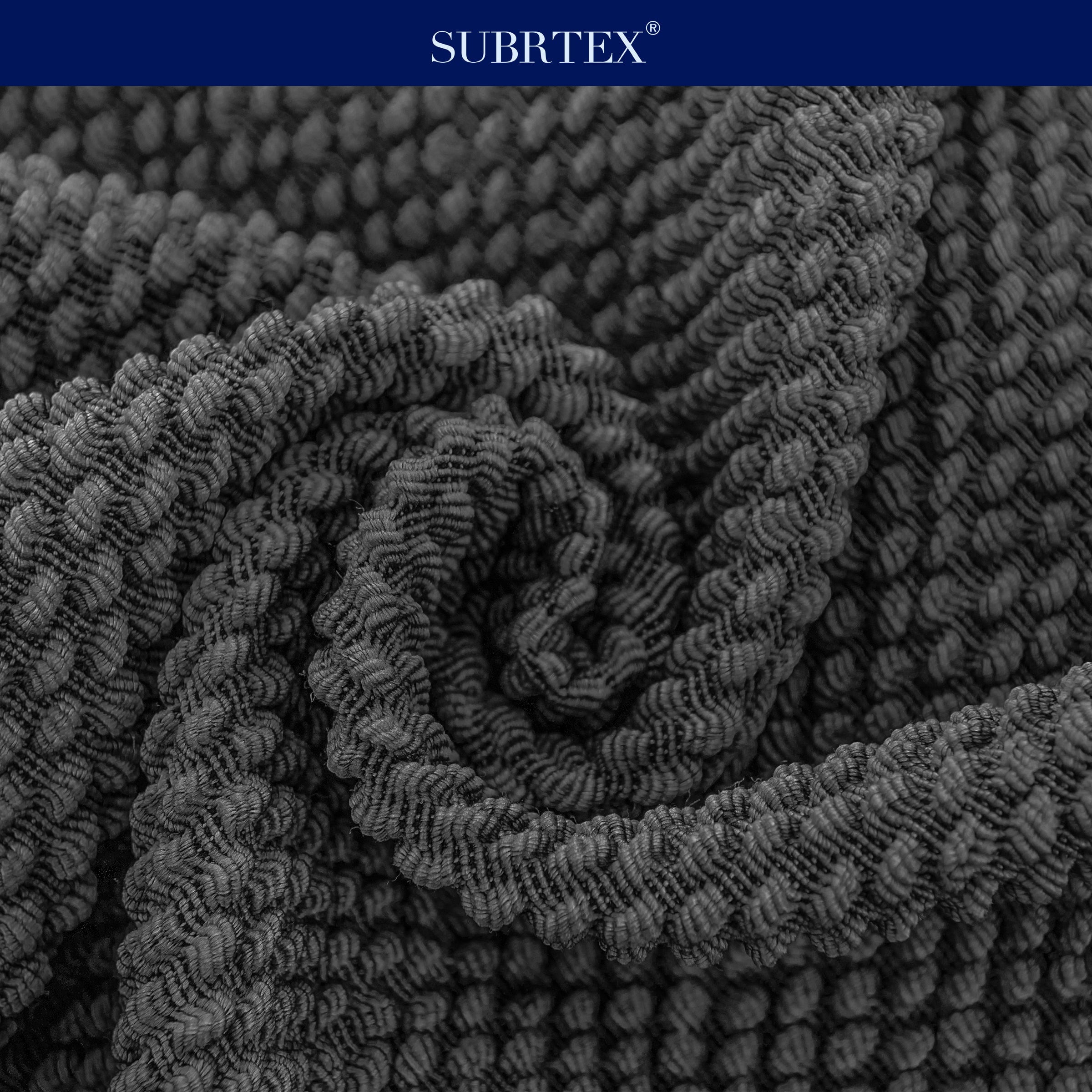 Subrtex Textured Grain Dining Chair Slipcover Washable Elastic Chair Protector(Set of 2,Gray)