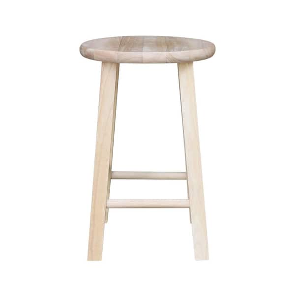 18 in. Unfinished Wood Bar Stool