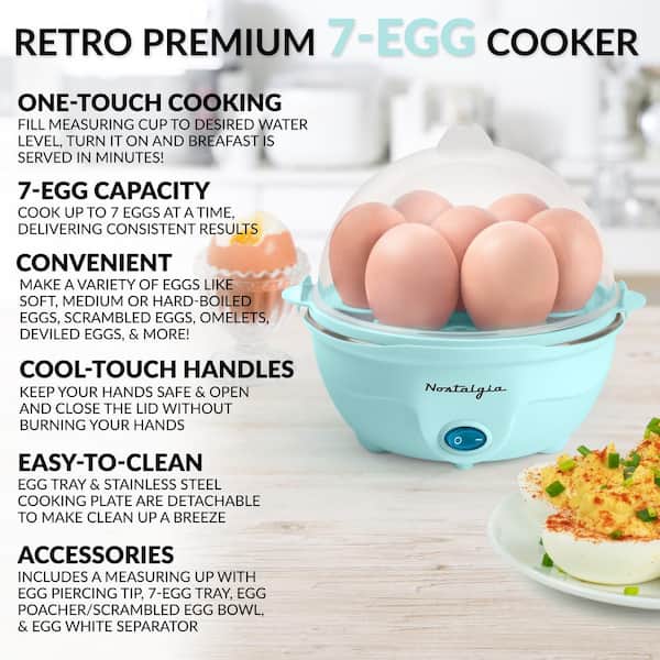 Retro Series 7-Egg Aqua Egg Cooker