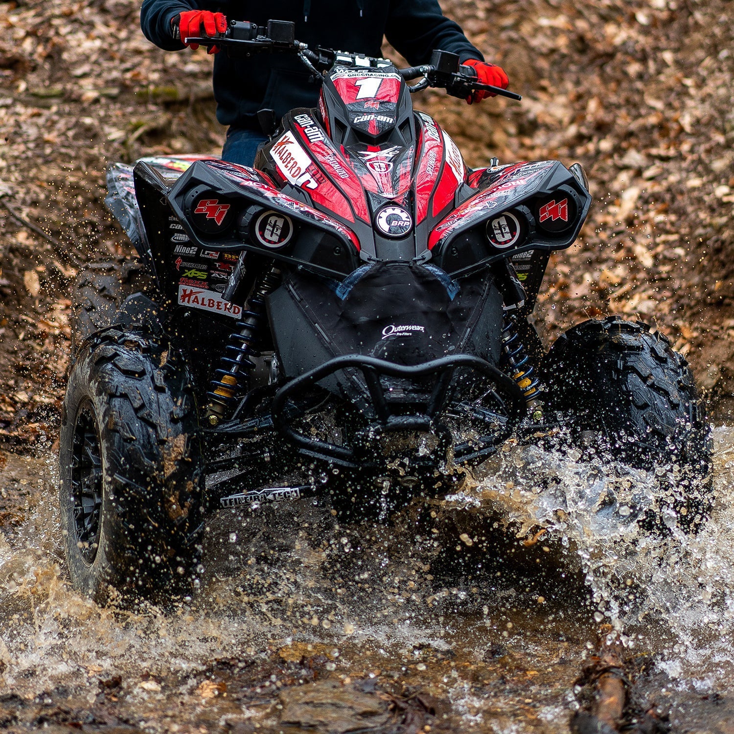 HALBERD 6PR 25x10-12 Front Rear ATV/UTV Tires 15mm Tread Depth All Terrain Off-Road Tires