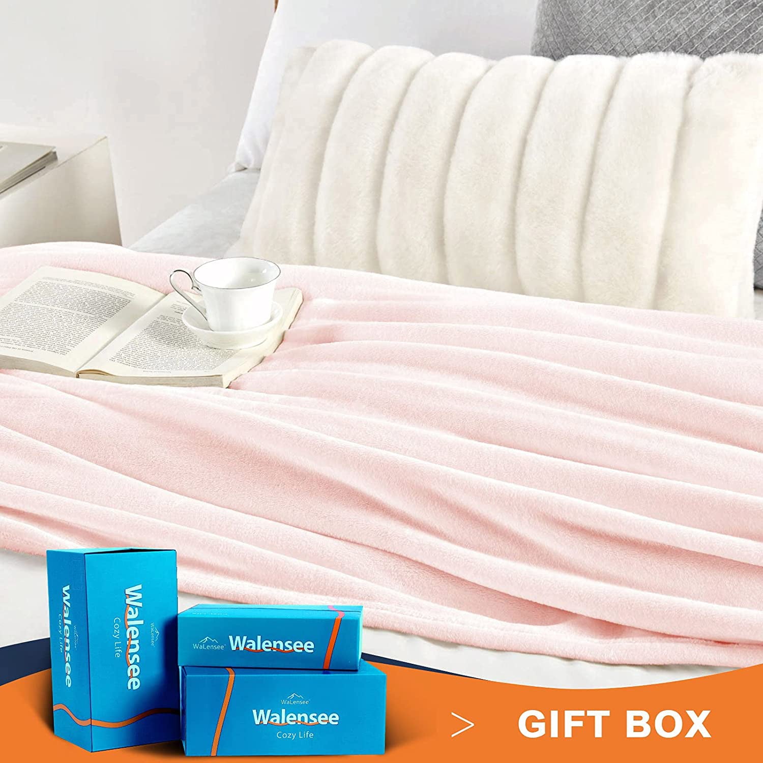 Walensee Ultra Soft Microplush Fleece Throw Blanket, 50