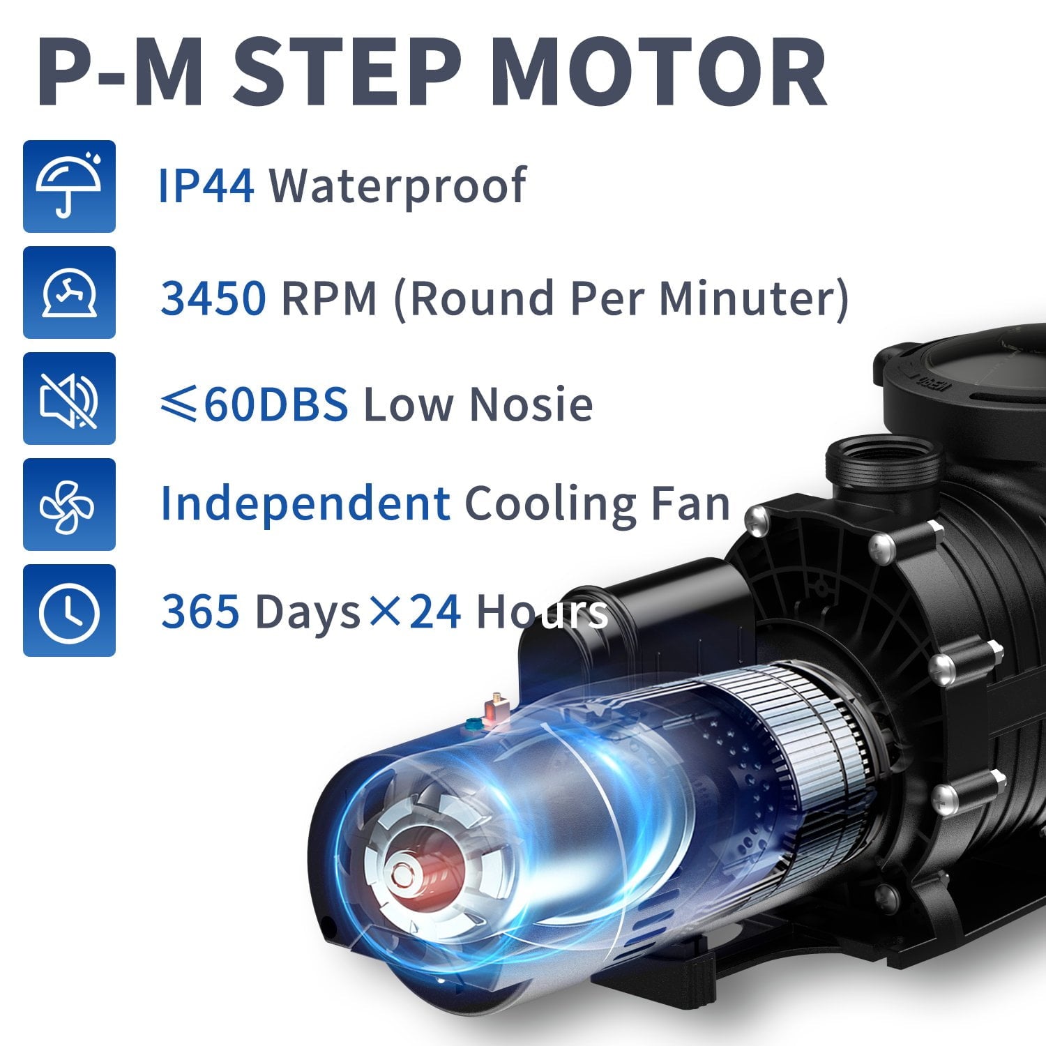 1.5 HP In/Above Ground Swimming Pool Pump, 1150W 4500GPH 115V/230V Dual Voltage Self-Priming Filter Pumps for Pools Spa Bathtub