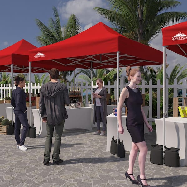 10 ft. W x 10 ft. D Heavy-Duty Pop up Commercial Canopy Tent