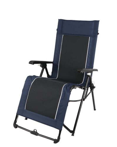 Ozark Trail Quad Zero Gravity Lounger Camping Chair, Blue, Adult