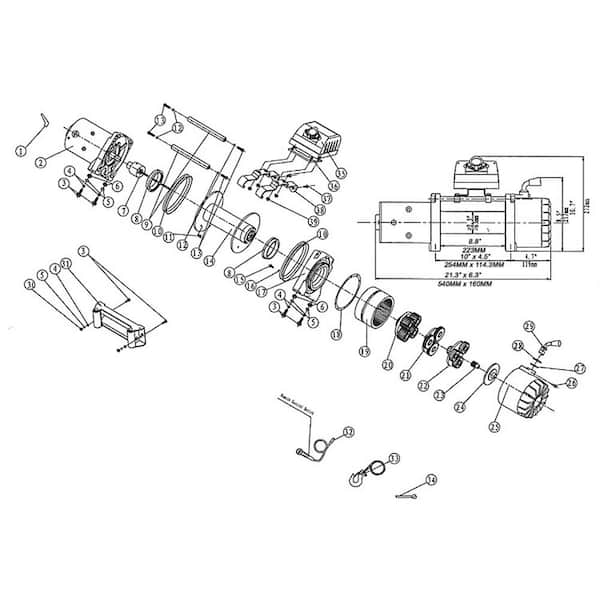 11,000 lbs. Capacity 12-Volt Wireless Off-Road Electric Winch with 85 ft. Steel Cable