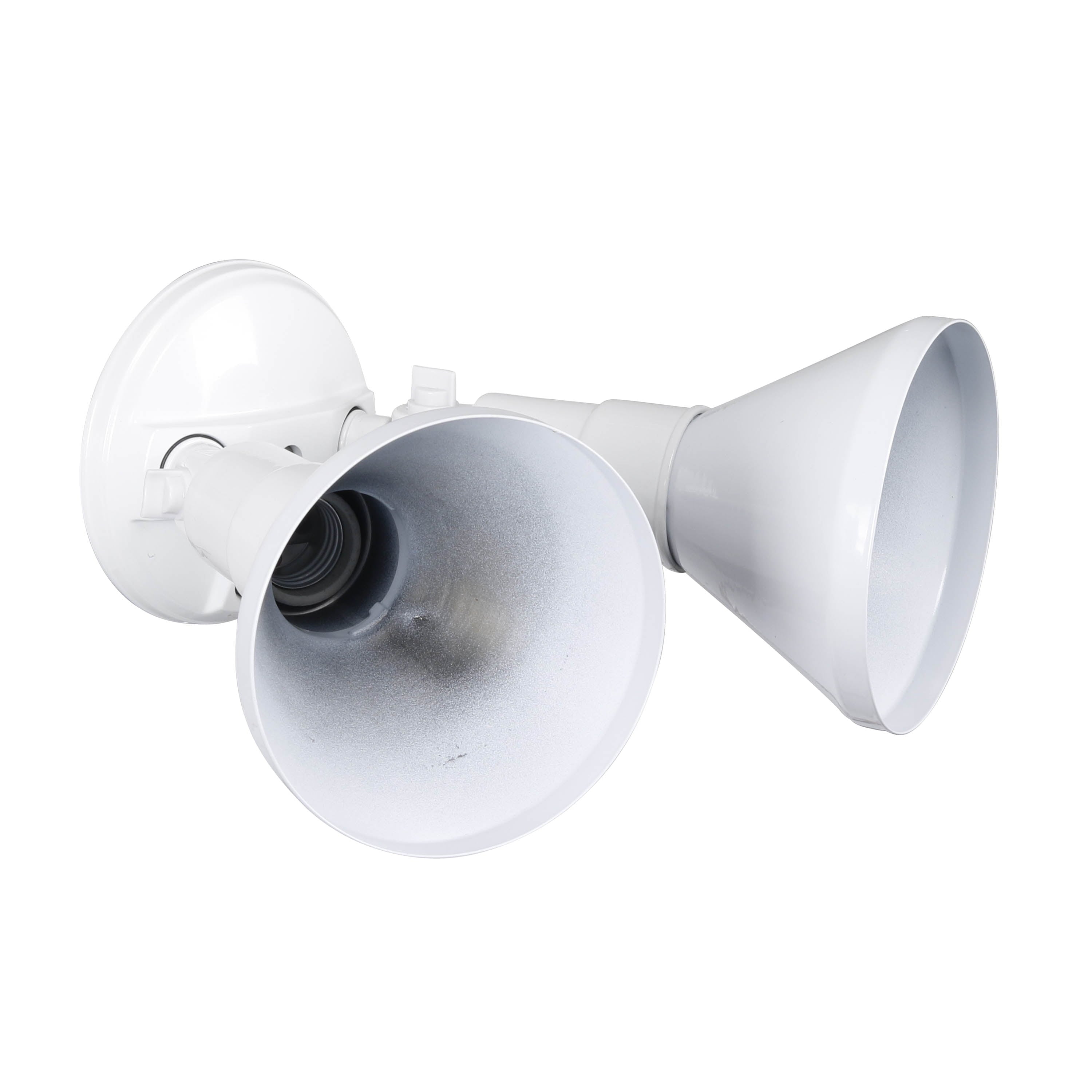 Honeywell White Dual Head Motion Wired Activated Security Flood Light, LED, Durable Aluminum Construction