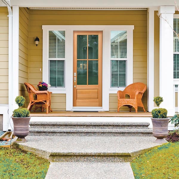 36 in. x 96 in. 1-Panel Universal 3/4 Lite TDL Clear Glass Unfinished Fir Wood Front Door Slab with Ovolo Sticking