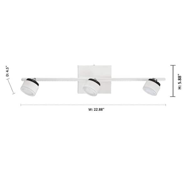 Armento 3-Light White LED Track Light