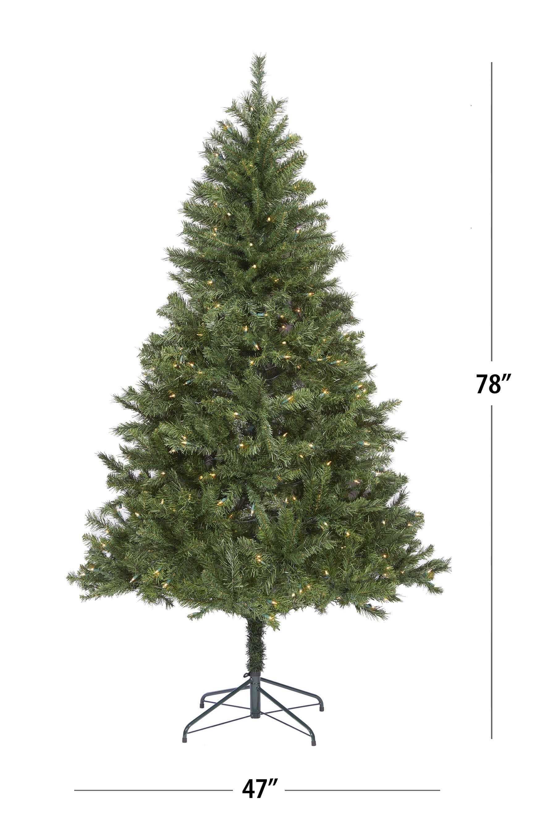 6.5 ft Arlington Tree with 300 Clear Incandescent Mini Lights for the Christmas Season, by Holiday Time