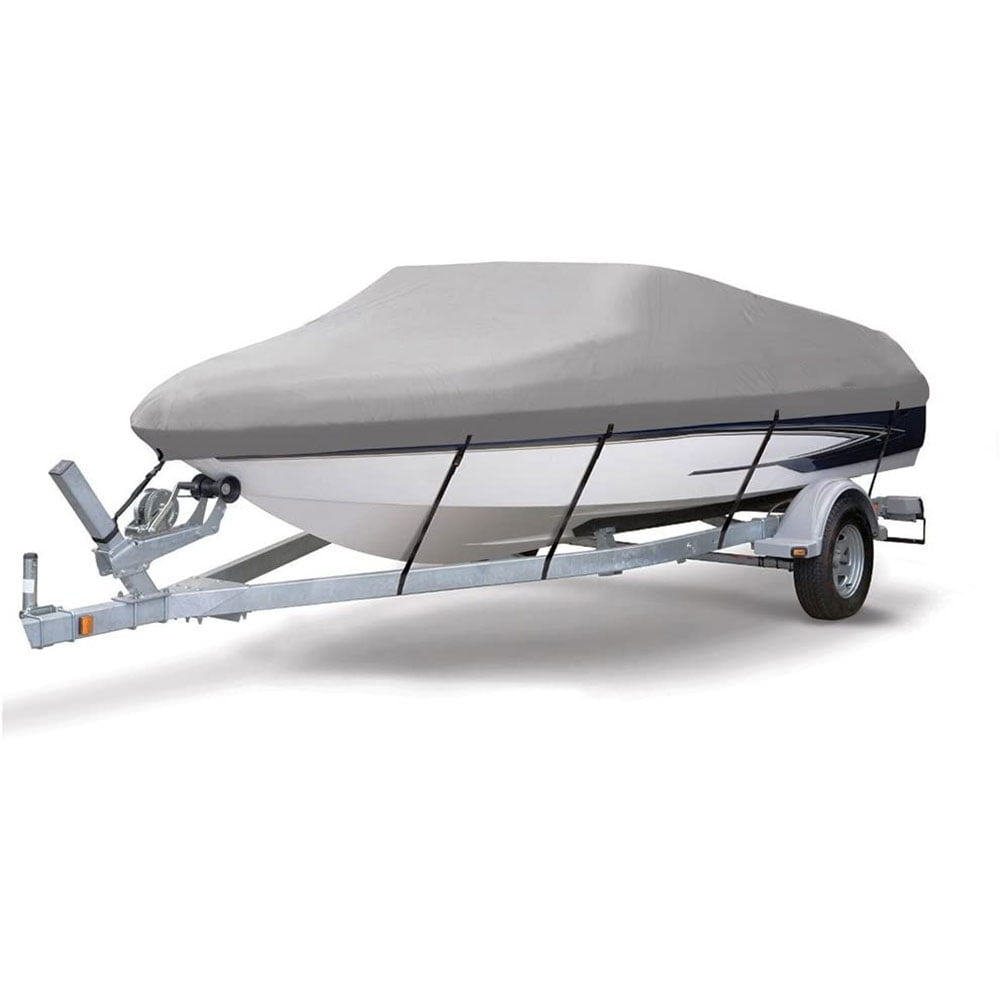 Heavy Duty 600D Marine Grade Polyester Canvas Trailerable Waterproof Boat Cover