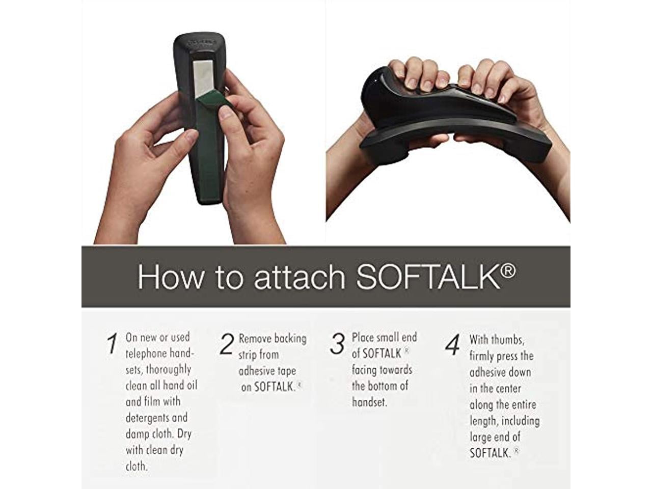 Softalk II Telephone Shoulder Rest, 2W x 6-3/4D x 2-1/2L, Black 801M