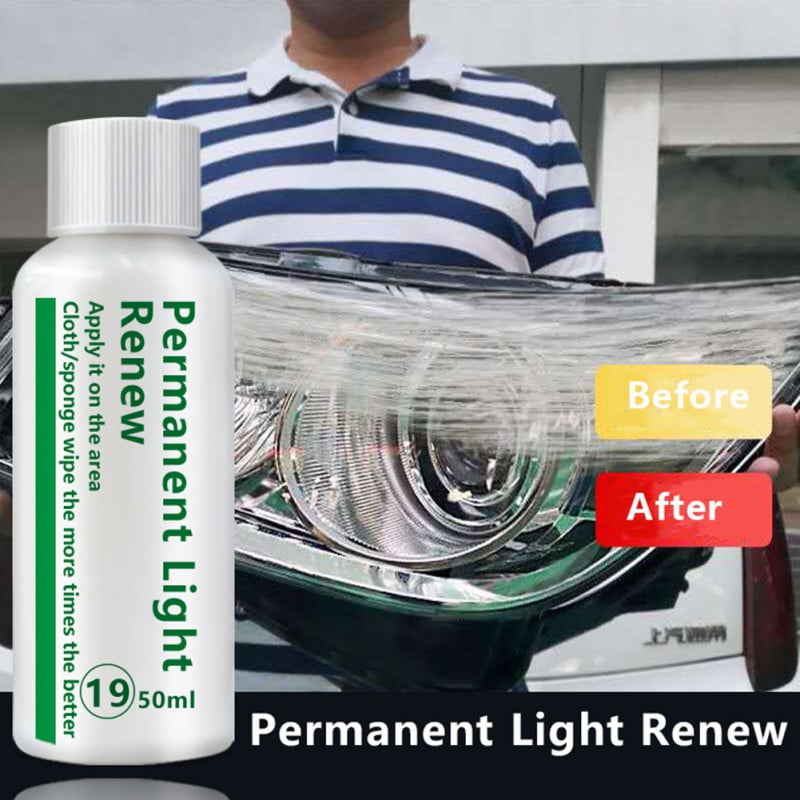 50ML Car Headlight Repair Fluid Kit Lamp Cover Scratch Repair Refurbished Brightening Cleaning Restoration