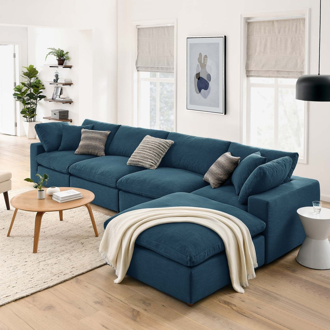 Commix Down Filled Overstuffed 5 Piece Sectional Sofa Set-EEI-3358 Modway Modern