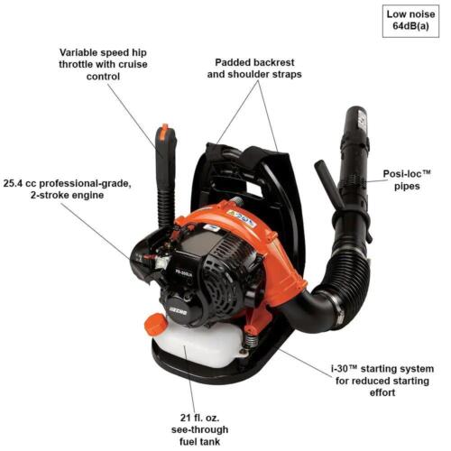 ECHO 158 MPH 375 CFM 25.4 cc Gas 2-Stroke Cycle Backpack Leaf Blower with Hip