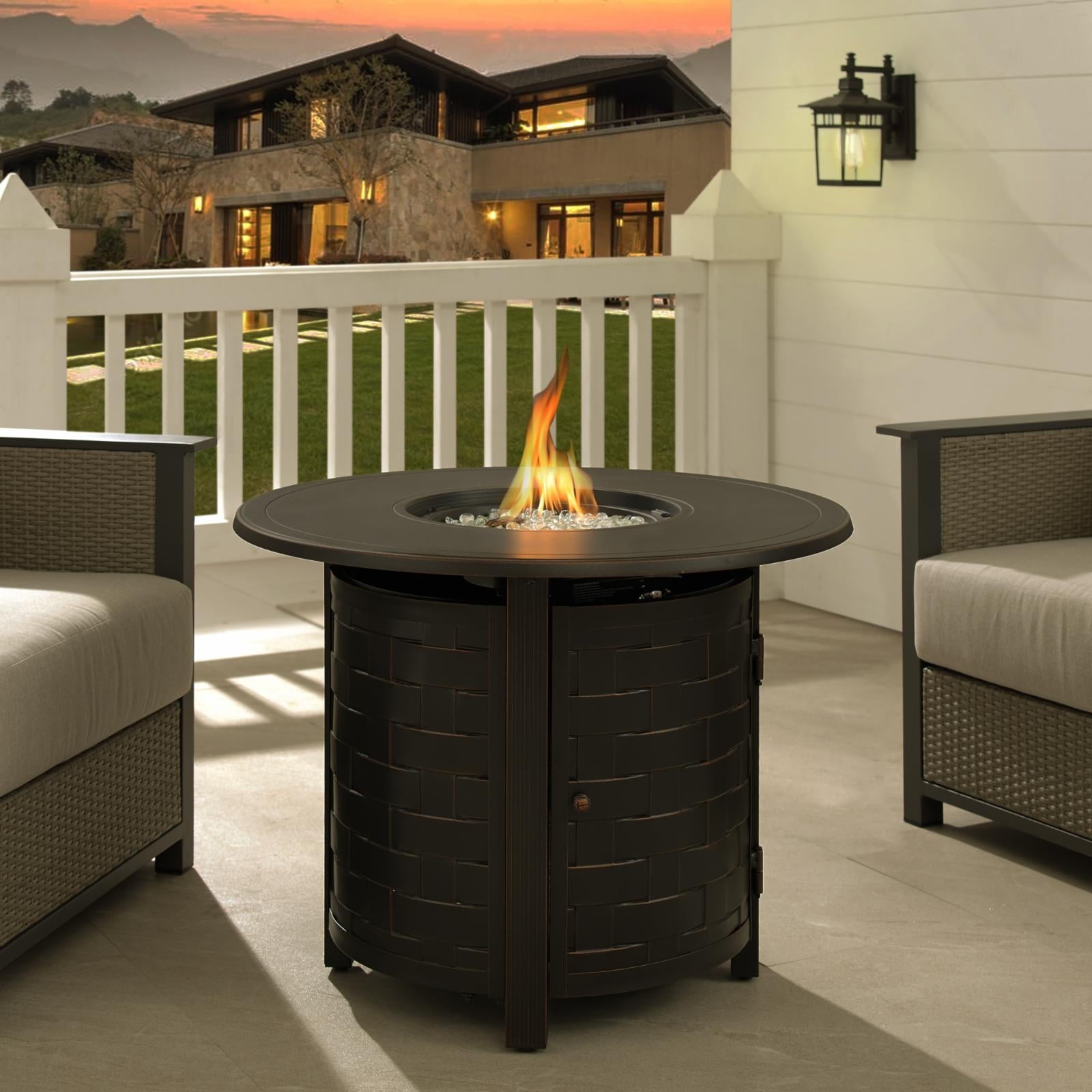 Fire Sense Dylan 33.9 in. Propane Fire Pit