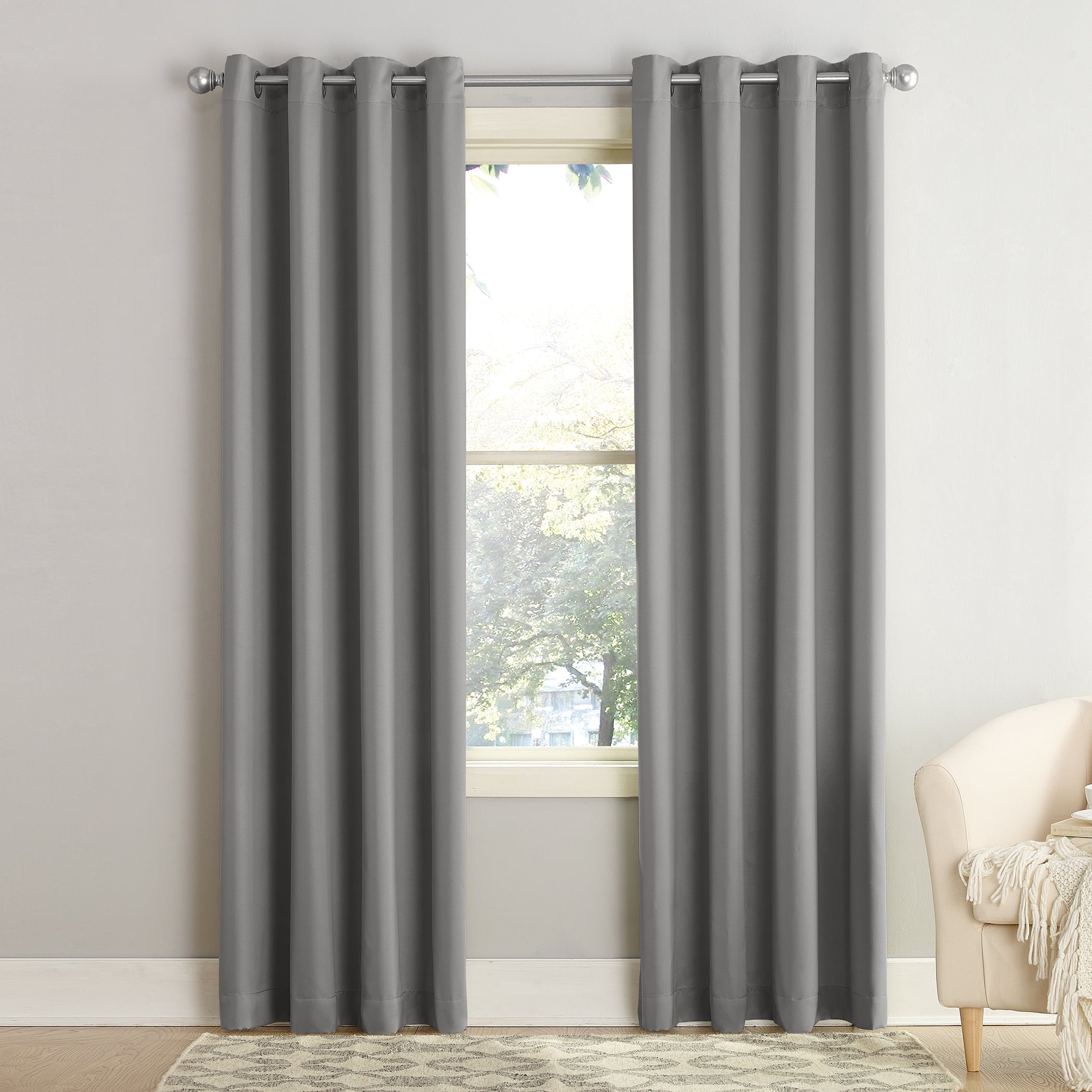 Sun Zero Madison Room Darkening Grommet Curtain Panel, 84