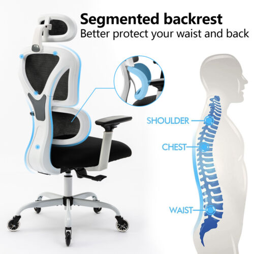 BIG SALE! Ergonomic Home Office Chair High Back Gaming Chair Headrest & Armrests