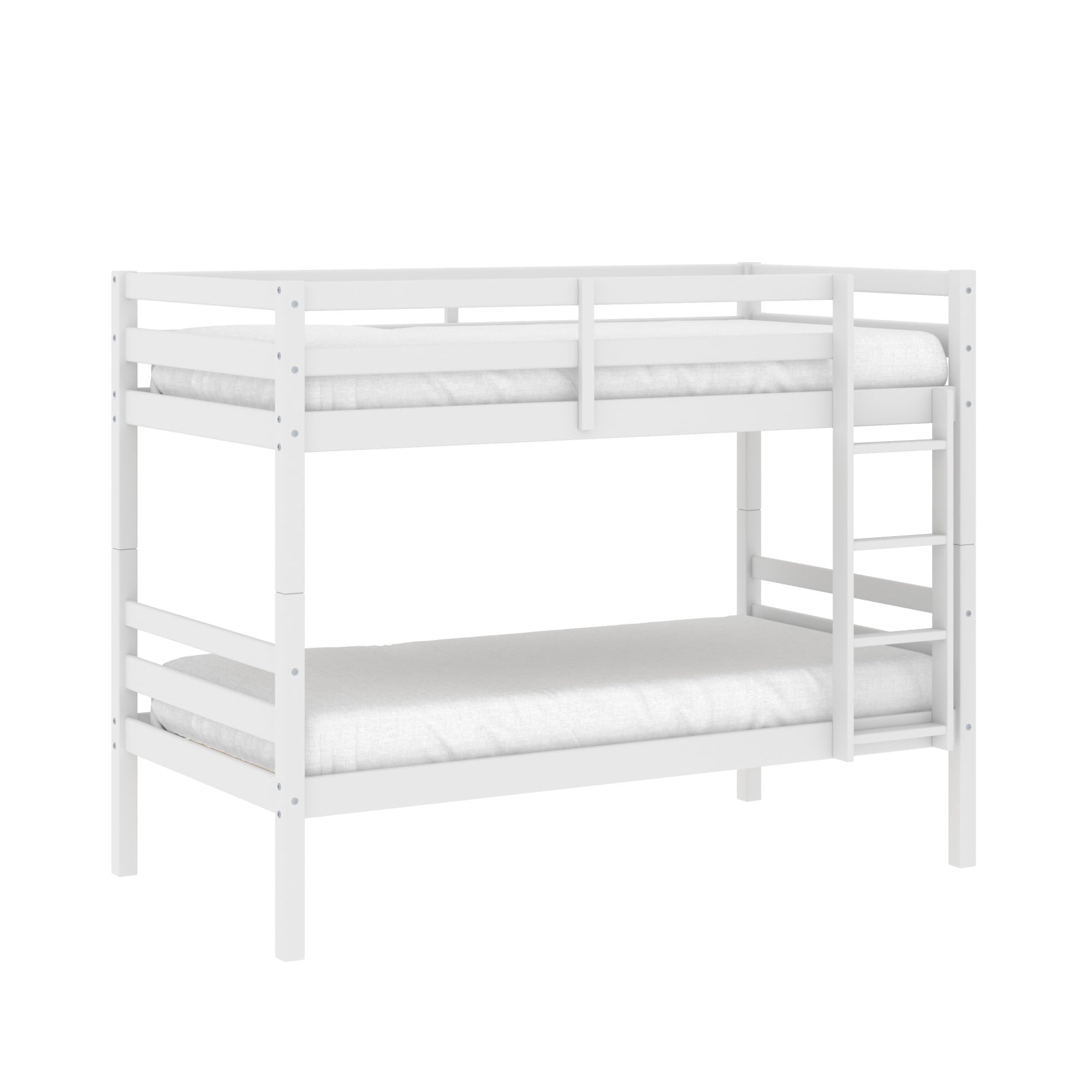 Campbell Wood Twin over Twin Convertible Bunk Bed, White