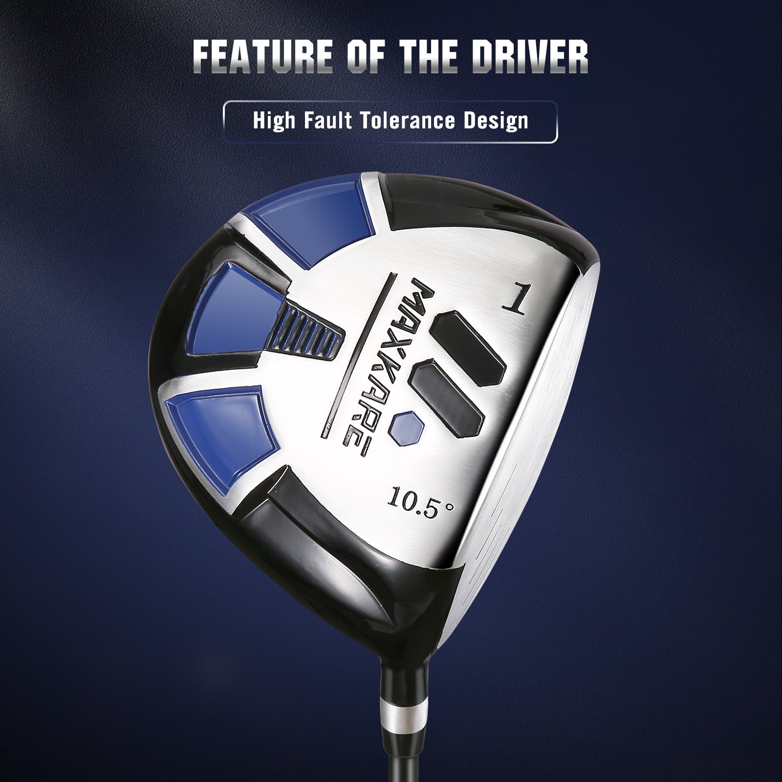 MaxKare Complete Golf Clubs Set Golf Men's Regular 13-Piece Complete Set Includes Driver, Fairway Wood, Hybrids, 6-9 Irons, PW, Putter, Stand Bag, 3 Head Covers - Right Hand