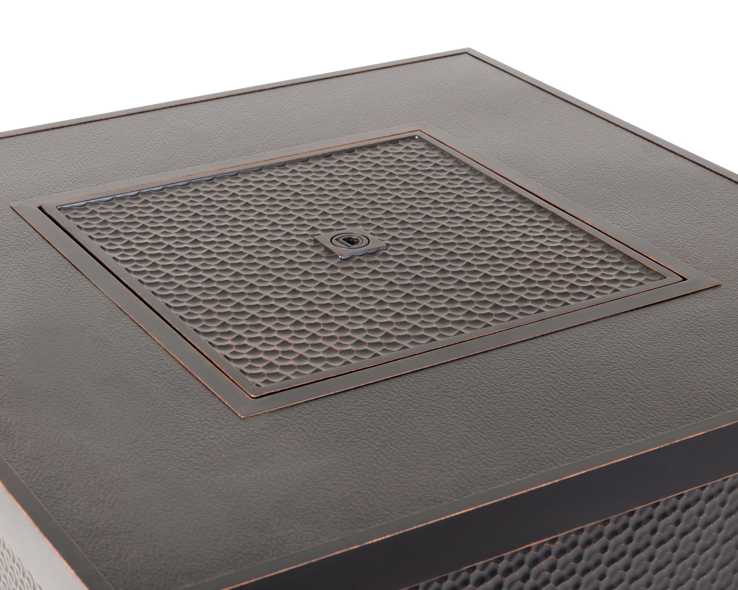 Fire Sense Weyland Square Aluminum Propane Gas Fire Pit