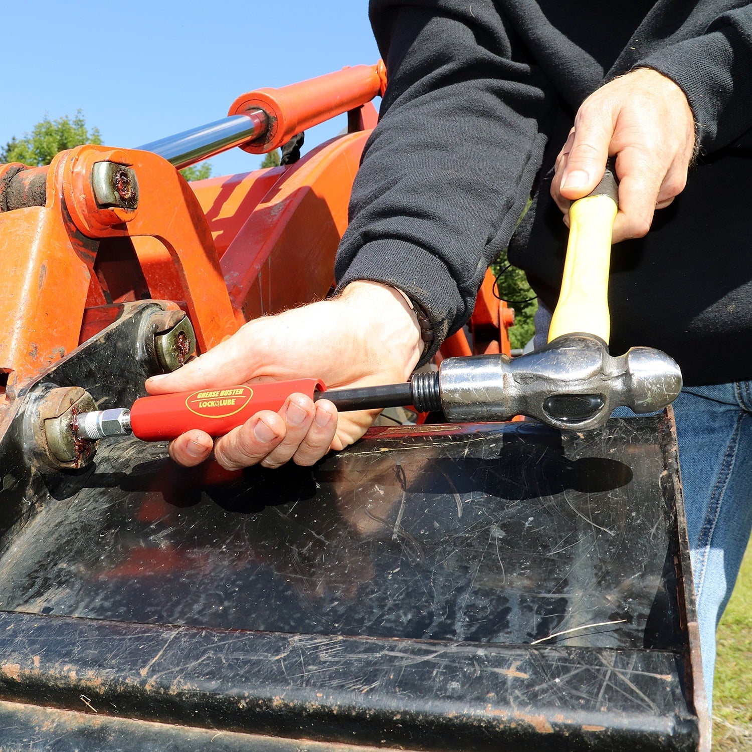 Shop Size Grease Buster. Clear out clogged grease fittings.