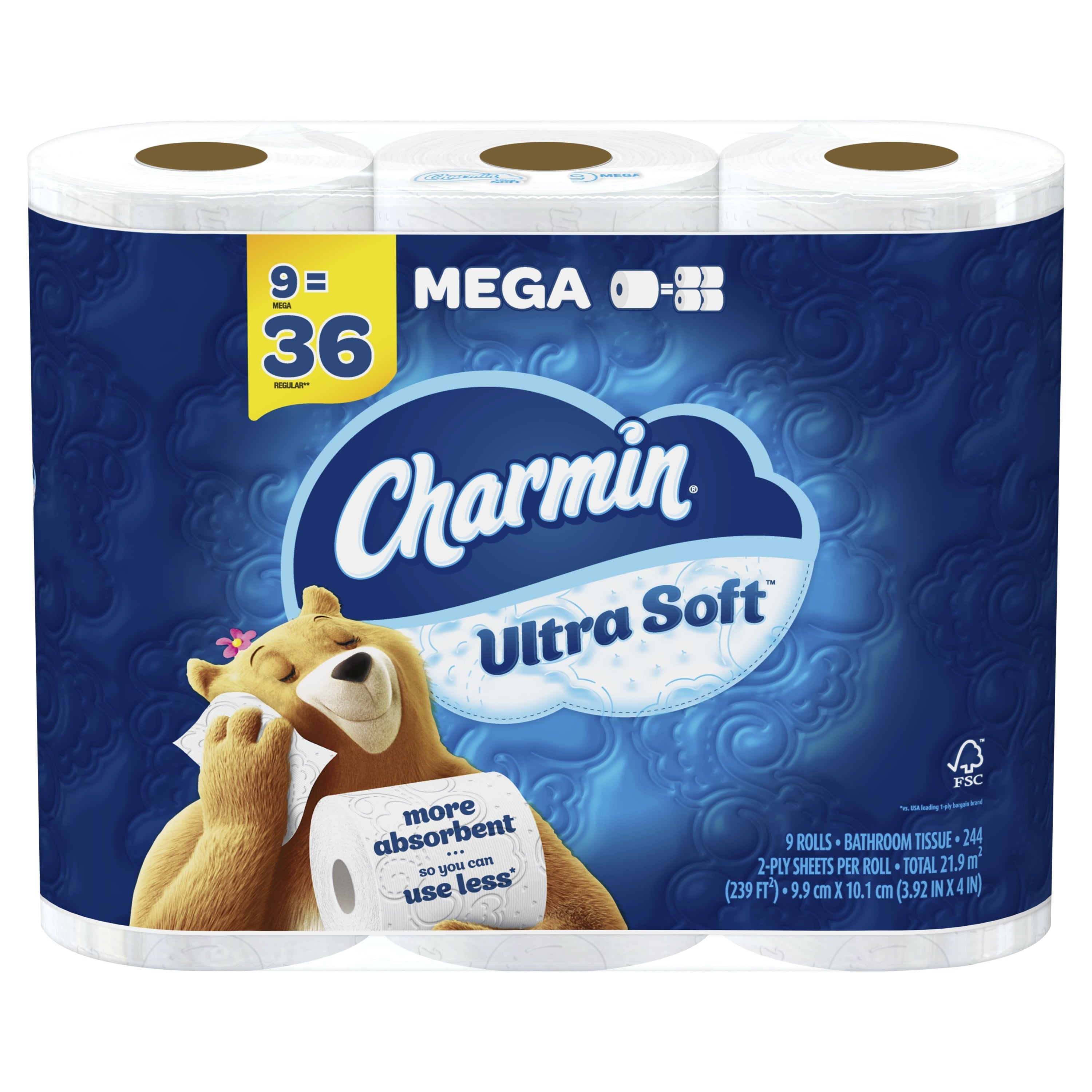 Charmin Ultra Soft Toilet Paper, 9 Mega Rolls
