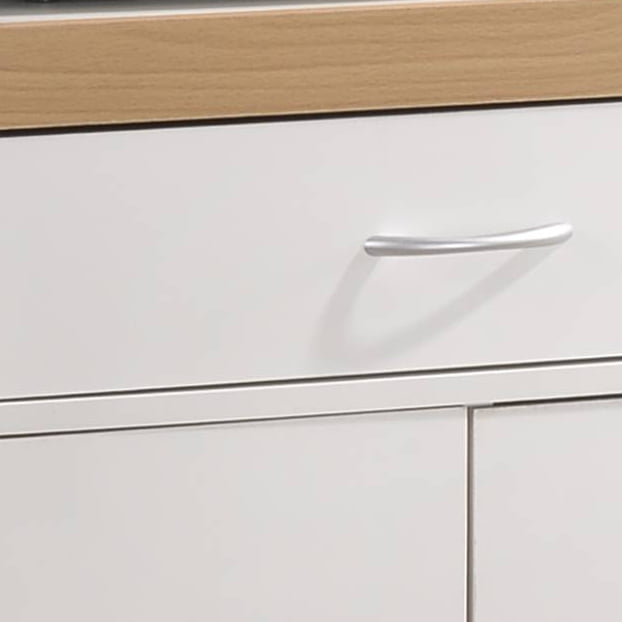 Hodedah Microwave Kitchen Cart, Cherry