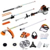 12 in 1 Multi-Functional Trimming Tool,Gas Pole Saw Plus Weed Eater,52CC 2-Cycle Garden Tool System Hedge Trimmer and Brush Cutter
