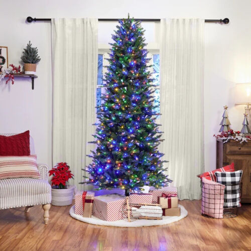 7.5-Ft GE Christmas Tree Pre-Lit Led Aspen Fir Multi or Warm White 2133525 NIB