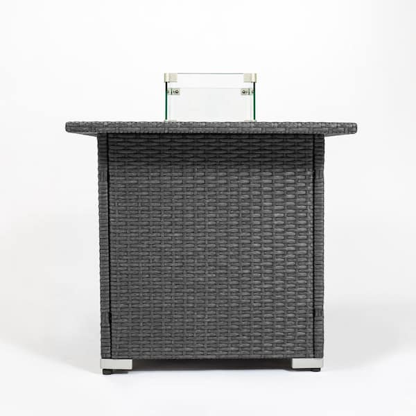 Outdoor Brown Round Stone Outdoor Fire Pit Table