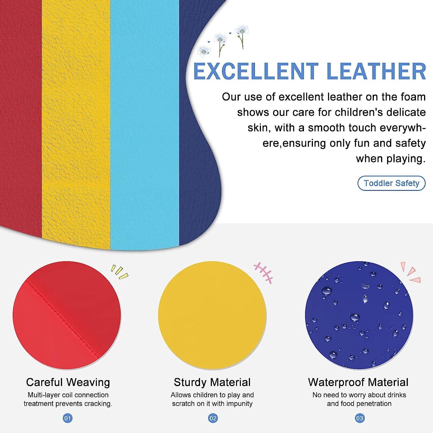 Dkelincs 4 Piece Baby Climb & Crawl Activity Play Set Safe Foam Blocks Toddler Climbing Toys Indoor