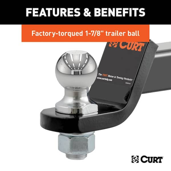 3,500 lbs. 2 in. Drop Loaded Trailer Hitch Ball Mount Draw Bar with 1-7/8 in. Ball (2 in. Shank)