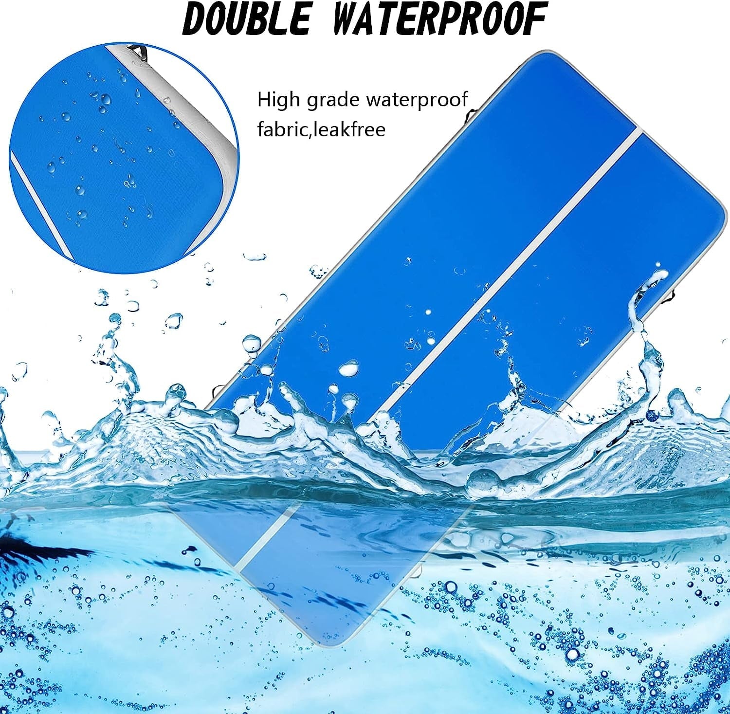 20 X 6.6 FT Inflatable Air Mat Tumble Track Tumbling Mat, 8 Inches Thickness Training Mat With Carry Bag Electric Pump for Home/Gym/Yoga/Training/Cheerleading