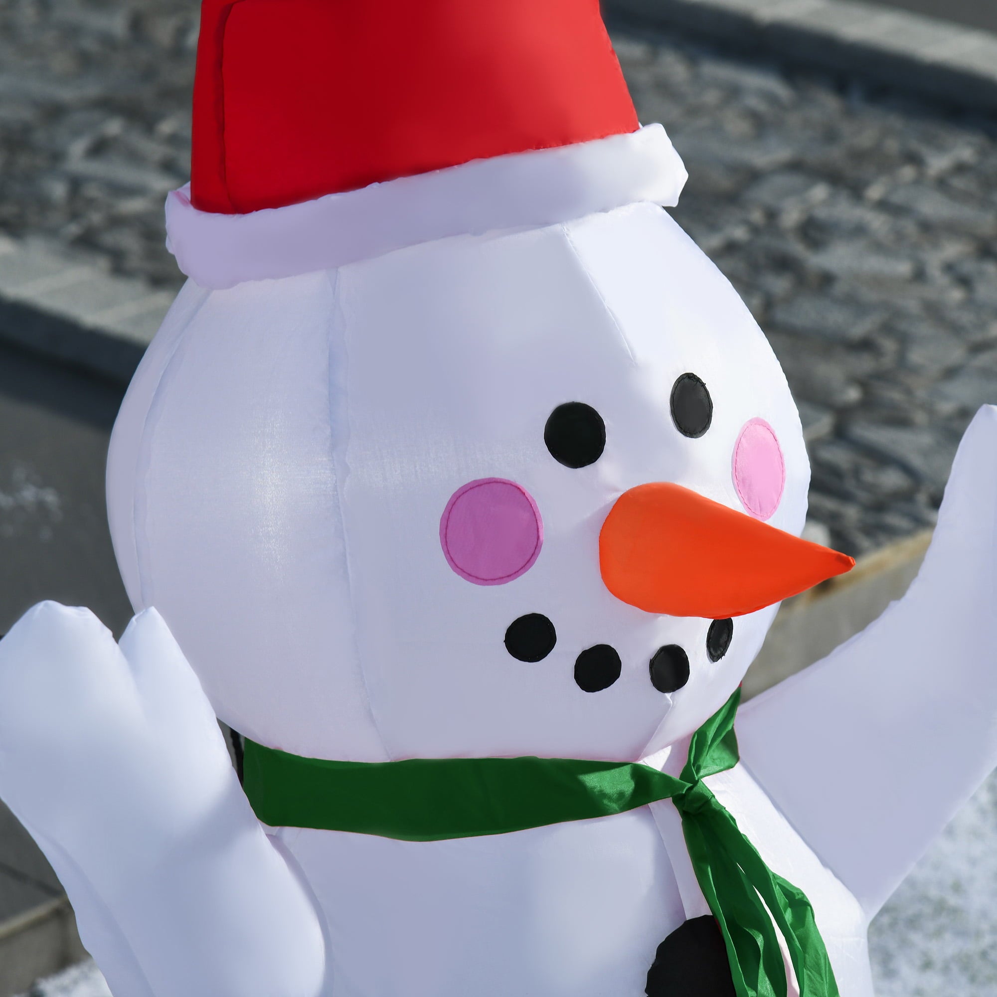 HOMCOM Christmas Inflatable Tree with LED Lights for Garden Indoor Outdoor