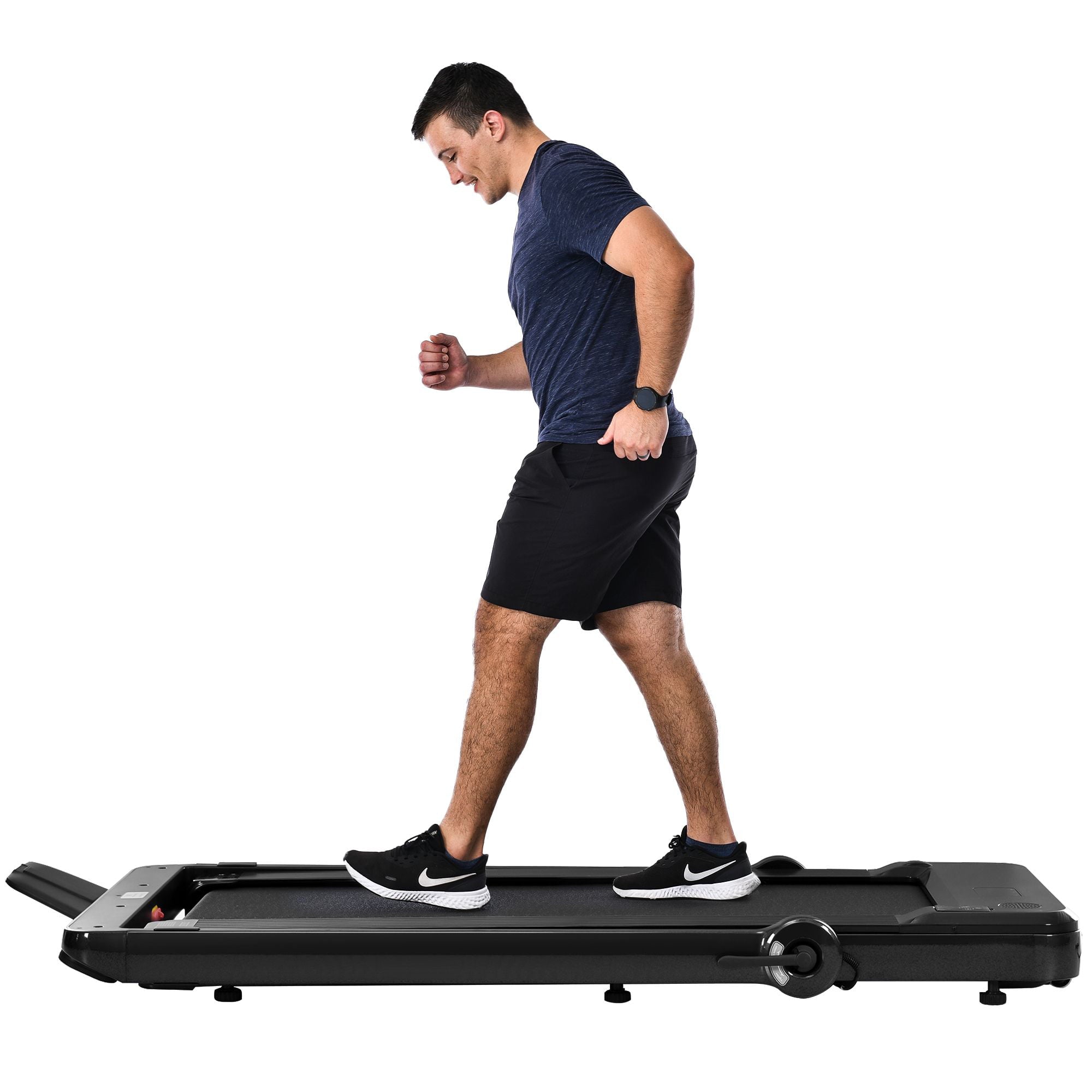 Aukfa 2.5HP Under Desk Treadmill - 2 in 1 Running Walking Pad for Home Office Workout- 300 lb Capacity - Black
