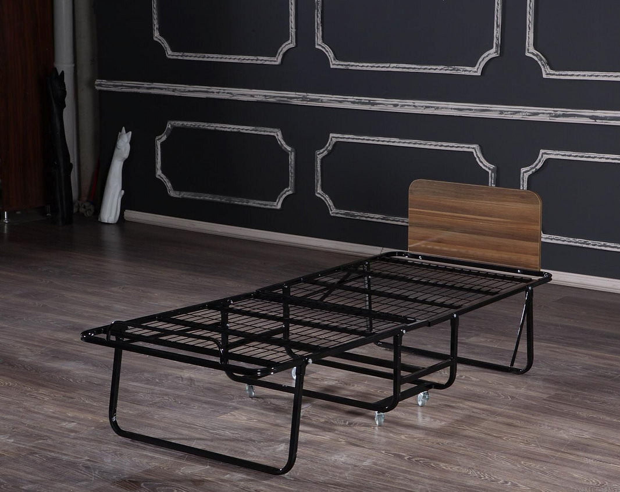 TWIN FOLDING BED w/Headboard and 6 Inch Mattress