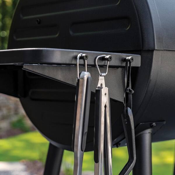 Smokin' Champ Charcoal Grill Offset Smoker in Black
