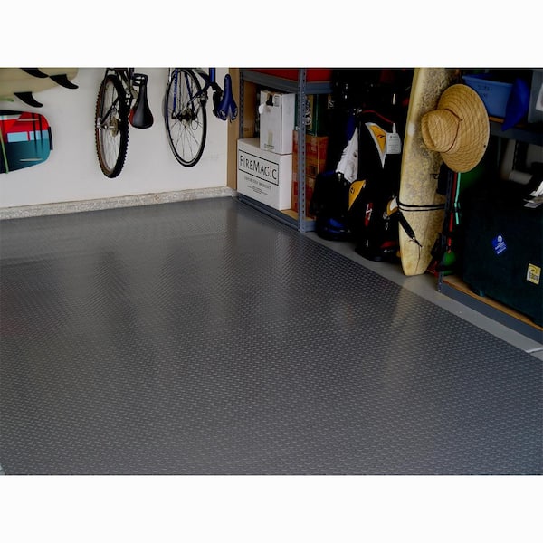 5 ft. x 15 ft. Charcoal Textured PVC X-Large Golf Cart Mat