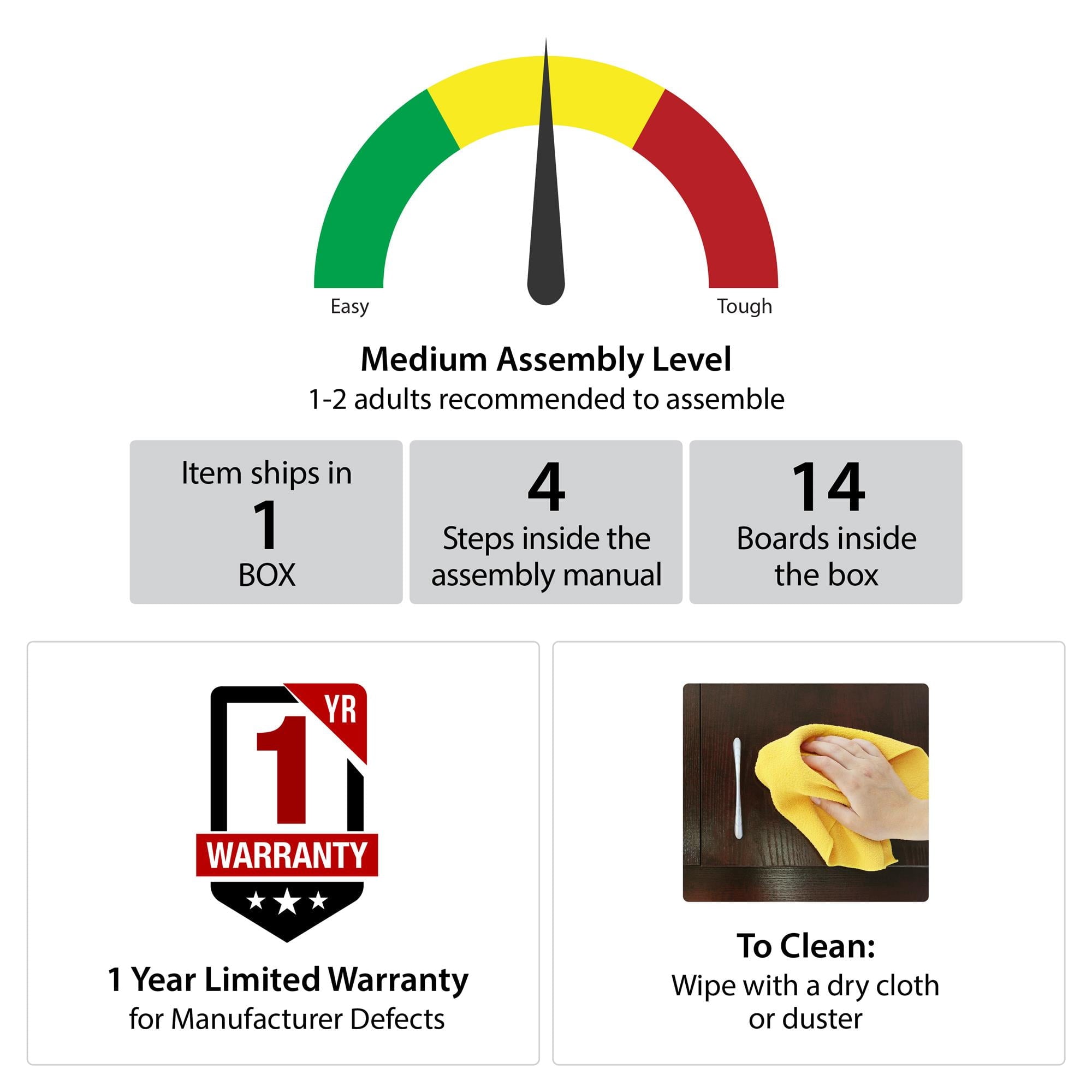 Mainstays Bryant Desk with Rolling Cart, Pale Oak/White