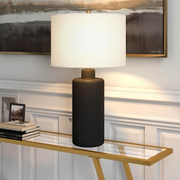 Carlina 25 in. Matte Black Table Lamp