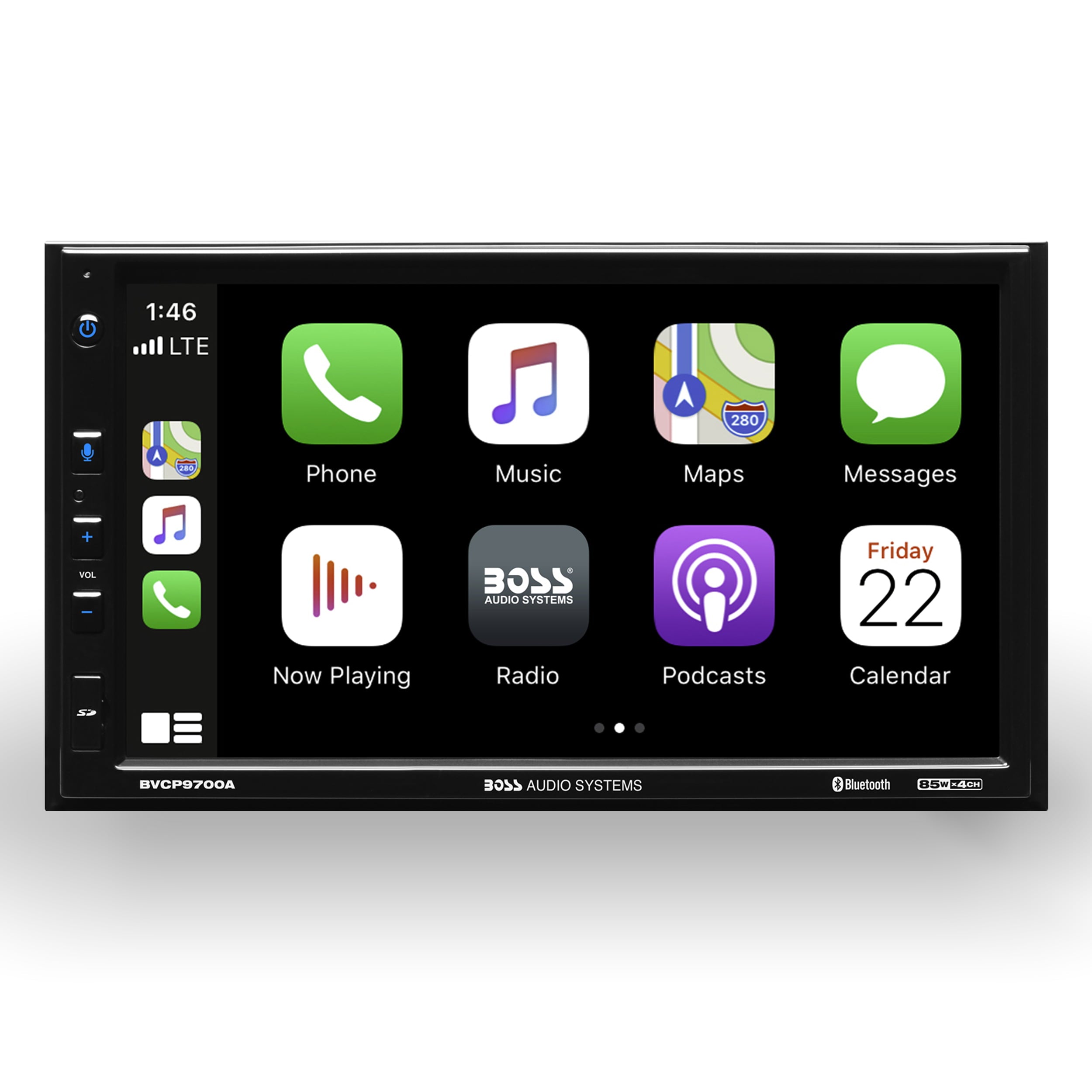 Restored Premium BOSS Audio Systems BVCP9700A Car Audio Stereo System Apple CarPlay, Android Auto, 7 inch Double Din, Touchscreen, Bluetooth Audio and Calling Head Unit, Radio Receiver (Refurbished)