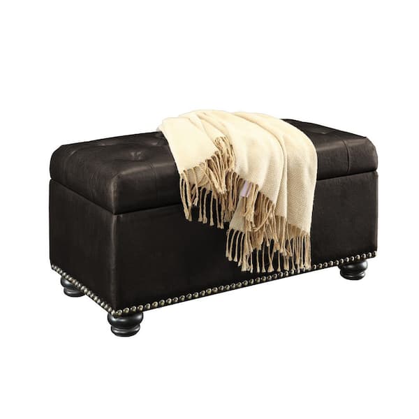 7th Avenue Espresso Storage Ottoman